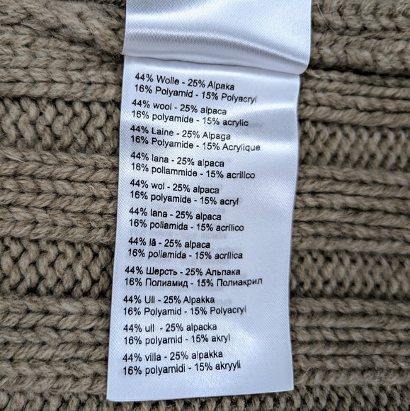 MADELEINE MODE COUTURE PUFF SLEEVE CHIC TEDDY LOOK CHUNKY 2 TONE TAN CARDIGAN - Picture 11 of 16